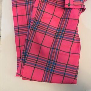 Full outfit price make offer if you want individual. 
Pink and Blue Plaid Pants